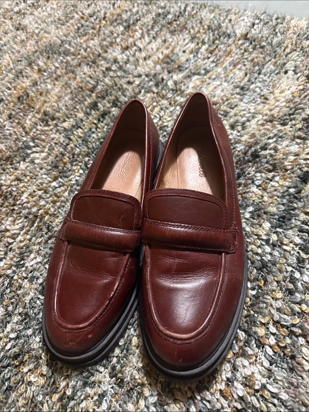 Madewell Men’s Burgundy Leather Penny Loafers